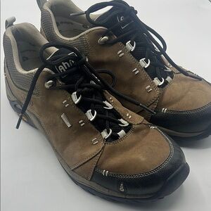 Ahnu Brown and Black hiking style waterproof  with Rugged Design